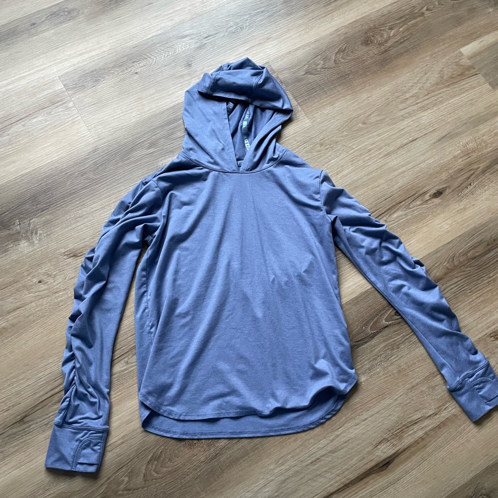 Purple/Blue Athleta Girl rouched side pullover size L/12
